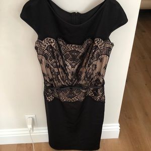 TADASHI black and lace dress
